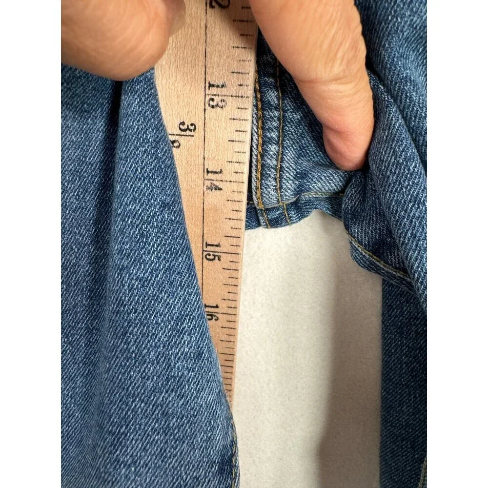 Levis Signature High Rise Loose Straight‎ leg Keans distressed sz 32 - Picture 8 of 12